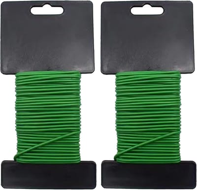 Dailygoods - Tuinplanten Draad - 2 x 10m Groene Zachte Tuinband voor Klimplanten