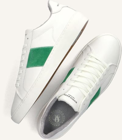 Scotch & Soda Plakka 2.0 Sneakers Heren - Leren Sneaker - Wit - Maat 43