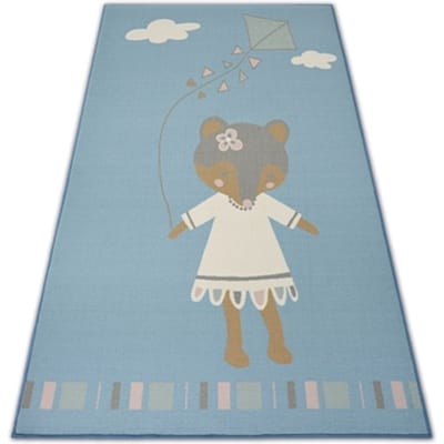 Kleden Rugsx TAPIJT voor kinderen LOKO Muis blauw anti 160x220 cm