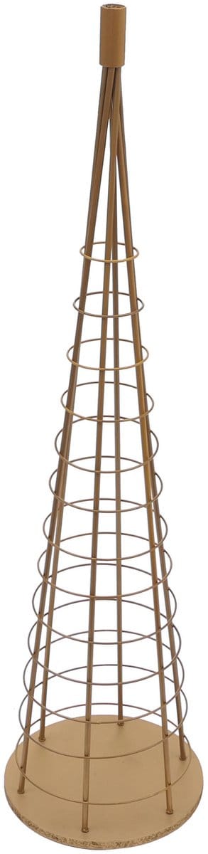 Decoratieboom MCW-O91, kerstboom, sierboom, kerstversiering, kerstboom om te versieren, metaal 115 cm ~ goudkleurig