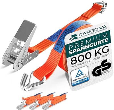 Spannende Spanbanden Set van 4 - 800 kg, TÜV-gecertificeerd, Flexibele 10 m Oplossingen voor Professioneel Gebruik