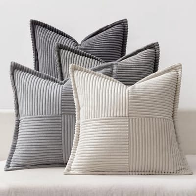 Set van 4 Zachte Corduroy Kussenslopen 50x50 cm - Decoratief voor Woonkamer en Slaapkamer