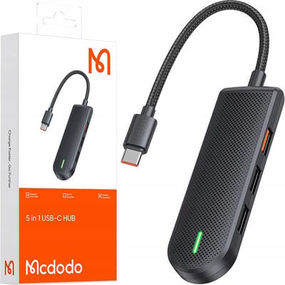 USB-C Hub McDodo HU-1430 Star, 5in1, Zwart