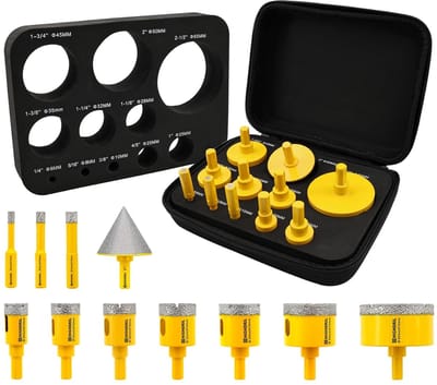 Diamantboor Set 11-Delig voor Tegels, Graniet en Keramiek