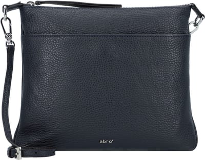 abro Leren Schoudertas Leather Adria Crossbody Bag Onefold Navy Blauw