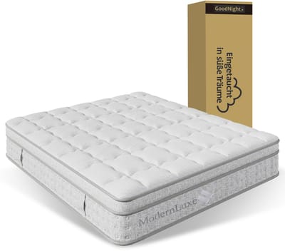 Matras 140x190 - Pocketveringmatras - 7-Zones - Koudschuim - H3 - Slaapkamer - 140x190x25cm - Wit met Grijs