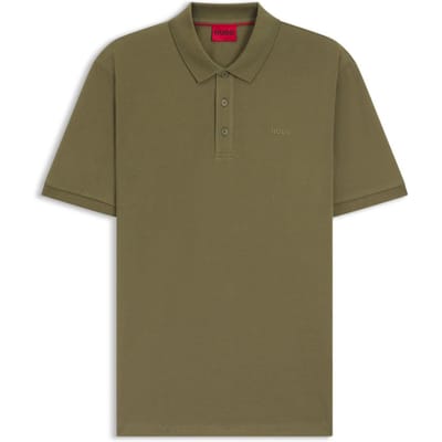 Hugo Heren Donos Katoenen Polo Shirt (Groen)