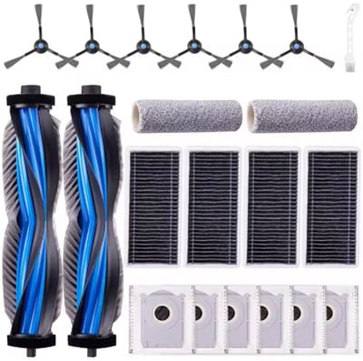21-delige -2 rolborstel, 2 borstelrollen, 6 zijborstels, 6 stofzakken, 4 HEPA-filters en 1 Reinigingsborstel- Voor ECOVACS DEEBOT X8 Pro Omni/ X8 Omni robotstofzuiger