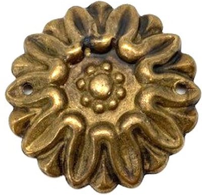 Decoratieve meubelapplicatie Messing antiek rond 43mm
