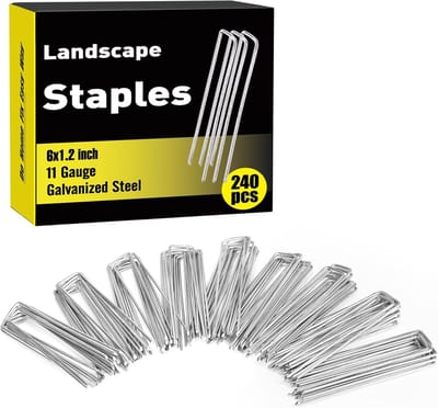 Landschap Nietjes - Tuinstekers U-vorm - Tuin Verankeren - Heavy-Duty Gegalvaniseerd - 240 Stuks 15cm - Zilver
