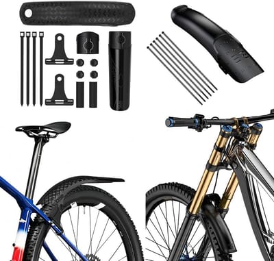Verstelbaar fietsspatbord voor 24-29 inch mountainbikes en stadsfietsen, boorvrije montage, afneembaar design, ideaal voor bescherming tegen modder en water