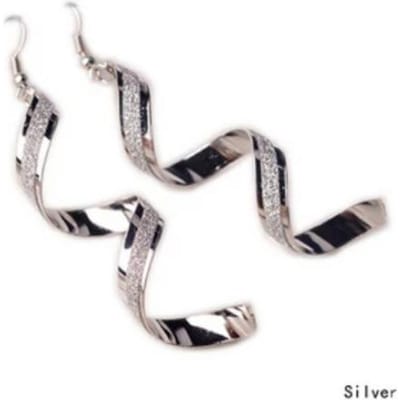 Boucles d'oreilles pendantes à breloques pour femmes coréennes, bijoux en acier inoxydable, longues boucles d'oreilles particulières, design de luxe tendance 2024 pour les filles argenté