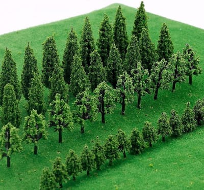 25 Stuks Miniatuur Bomen voor Diorama's - Natuurlijke Groene Modelbomen voor Landschap en Modeltreinen