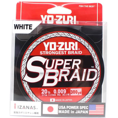 Yo Zuri Duel PE Line Super Tresse 300YDS 20Lbs (0,23 mm) Blanc R1266-W (1909) blanc