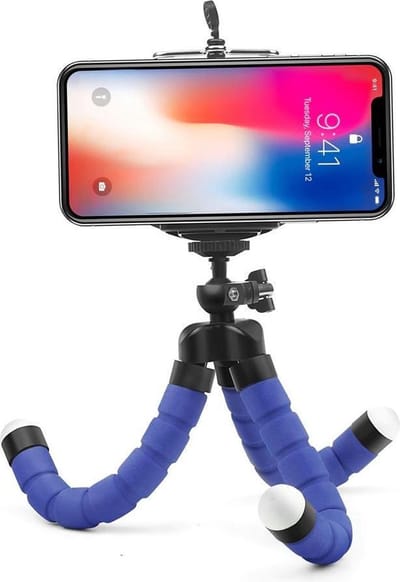 BukkitBow - Smartphone Tripod - Mini Statief voor Fotocamera - Flexibel & Universeel Statief - Blauw