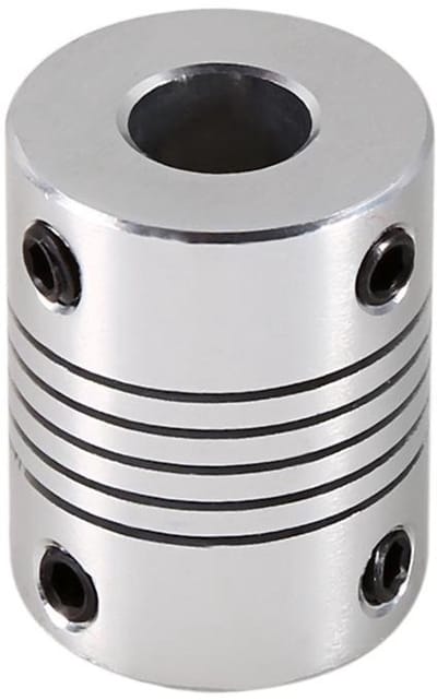 Dailygoods- Motor Koppeling Hoge Precisie - Flexibele Koppeling - CNC Machines - Stappenmotor/Servomotor - Aluminium - Buitendiameter D19 L25 mm - Asenkoppeling