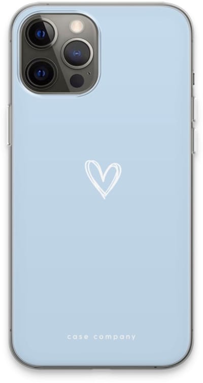 Case Company® - Hoesje geschikt voor iPhone 13 Pro Max hoesje - Klein Hart Blauw - Soft Cover Telefoonhoesje - Bescherming aan alle Kanten en Schermrand