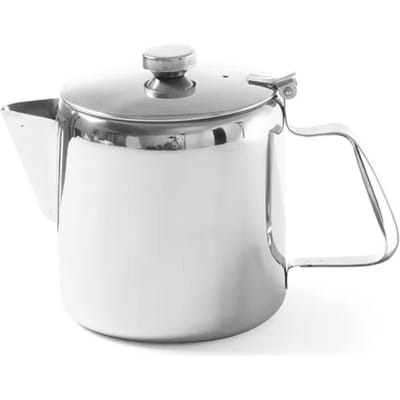 HENDI Koffie-/theekan met scharnierend deksel – 0,9L – roestvrij staal – vaatwasmachinebestendig