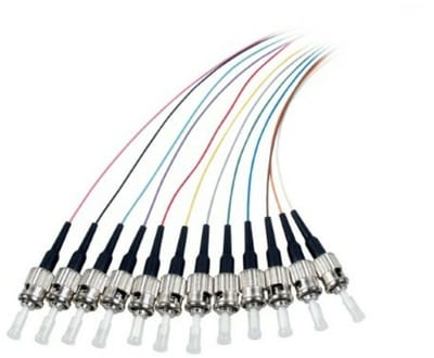 Danicom OM3 glasvezel pigtail gekleurde set ST - 12 stuks