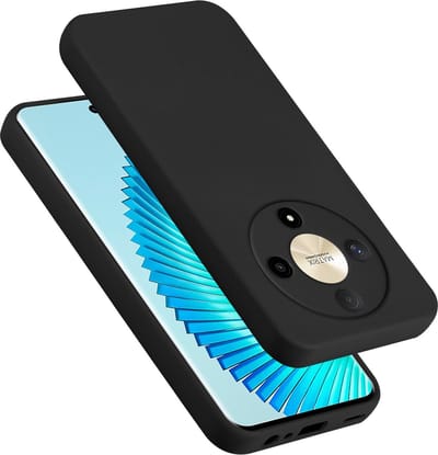 Cadorabo Hoesje geschikt voor Honor Magic 6 Lite 5G in LIQUID ZWART - Beschermhoes gemaakt van flexibel TPU silicone Case Cover