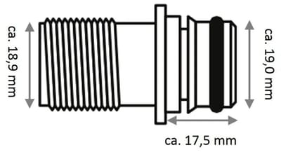 Jabsco Connector 2 Eenheden Zilver 1/2´´