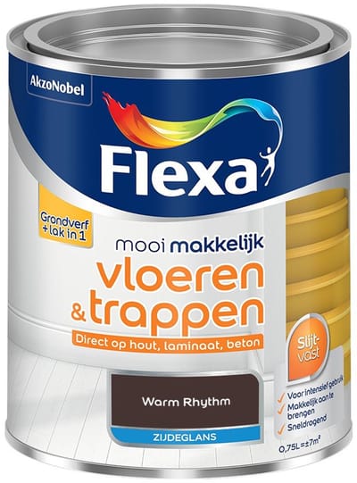 Flexa - Mooi Makkelijk Vloeren & Trappen Zijdeglans - Warm Rhythm - Mengverf - 750 Ml