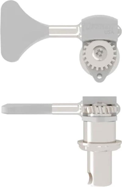 Hipshot HS0655KCT HB6 1/2 licensed Ultralite bass tuning machine, chrome, Y key, treble side
