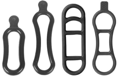 Fietslicht Siliconen Banden - 4 Stuks Rubber Vervangingsband voor Fiets