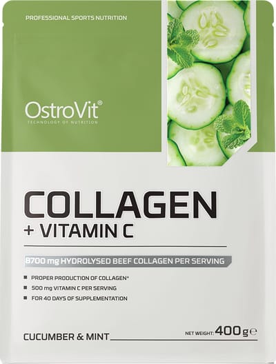 OstroVit - Collagen + Vitamin C - 400 g - Verfrissende cucumber and mint smaak - huid, haren, nagels en gewrichten