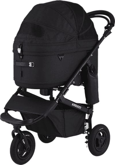 Airbuggy hondenbuggy DOME3 LAREG l met rem - Kleur earth zwart - Afmetingen 96x53x105 cm (LxBxH)