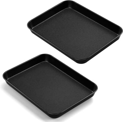 Set van 2 anti-aanbak bakplaten, ideaal voor bakken en ovengebruik (23.5x17.7x2.5 cm)
