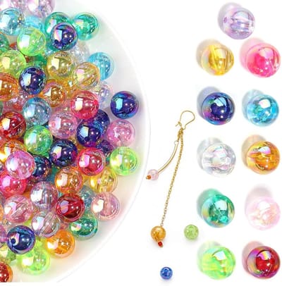 Kleurige grote acryl kralen, 400 stuks, 10mm ronde kralen voor het maken van sieraden, armbanden en kettingen
