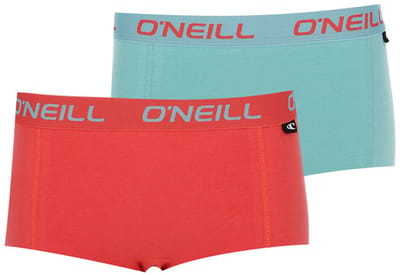 Dames boxershorts | Shorty | Uni | Merk: O’Neill | Kleur: Blauw - Rood | Maat: S t/m XL | 6 pack
