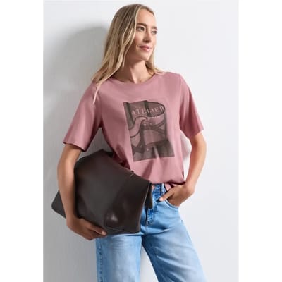 Shirt met ronde hals en fotoprint