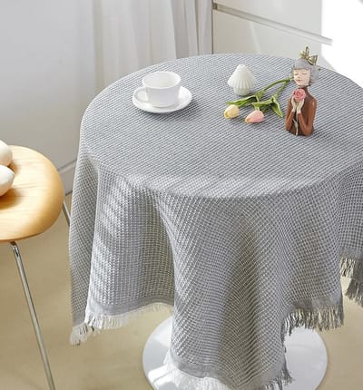 Handgemaakt kanten tafelkleed - stofwerend kleed - placemat voor desserttafel - honingraatpatroon - verdikt en veelzijdig - 90*90 cm - grijs