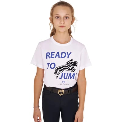 Katoenen meisjes-T-shirt Equestro Ready To Jump