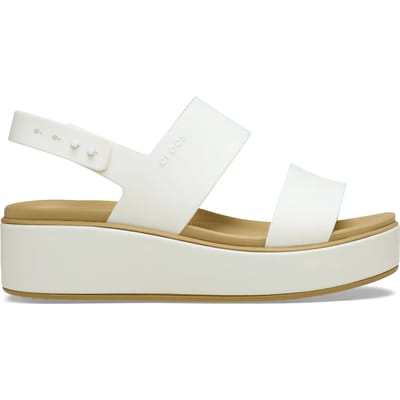 Crocs Brooklyn Matte Wrap Low Wedgesandalen Wit EU 41-42 Vrouw