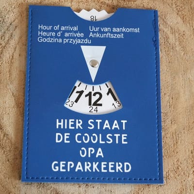 Parkeerschijf - Hier staat de coolste opa geparkeerd - Opa - Vaderdag - Cadeau