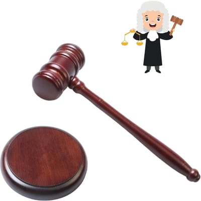 Dailygoody - Richter Hamer Set - Houten Veilinghamer - Duurzaam en Handgemaakt - Perfect voor Rechters en Advocaten - Inclusief Soundblock - Voor Verg
