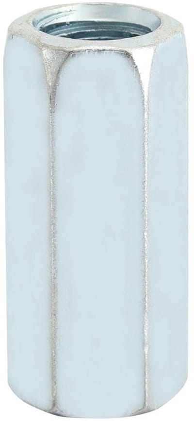 Dailygoods- Koppelmoeren 5 Stuks - Zeskantige Moeren - M12 x 40 - Koolstofstaal - Gegalvaniseerd - Hexagonaal 17 mm