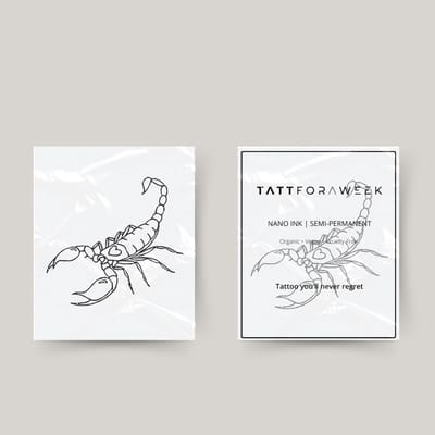 Tijdelijke tattoo schorpioen | Neptattoo volwassenen | Tijdelijke tattoo voor volwassenen | Temporary tattoo | Plaktattoos voor volwassenen | Neptattoos | Probeer zorgeloos een tattoo | tattforaweek