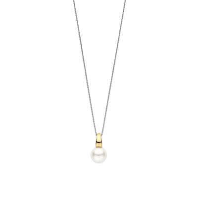 TI SENTO Dames Hanger - 925 zilver - Parel met geel verguld - 6855YP
