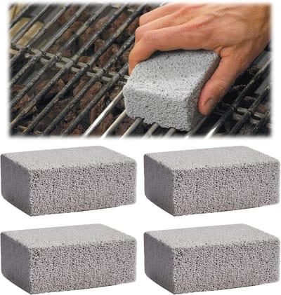 4 Stuks Puimsteen Set voor Grill en Bakplaat Onderhoud - Duurzame Reinigingsstenen voor BBQ en Keuken