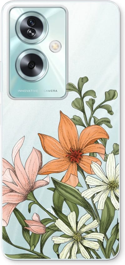 Case Company® - Hoesje geschikt voor Oppo A79 hoesje - Floral bouquet - Soft Cover Telefoonhoesje - Bescherming aan alle Kanten en Schermrand