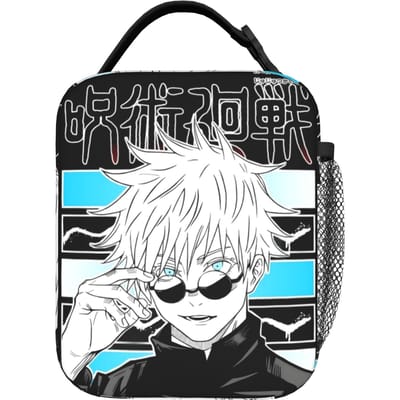 Gojo Satoru Geïsoleerde Lunchtas Koeltas Herbruikbaar,Lunch Container Jujutsus Kaisens Anime Grote Tote Lunchbox Voedsel Handtassen One Size