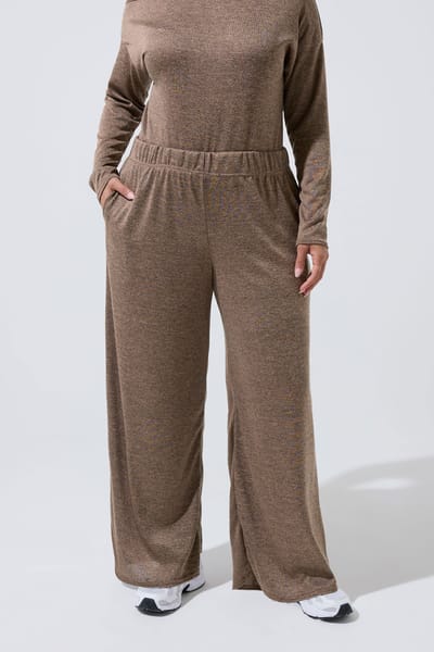Limited Collection Naturelbruine Broek Met Wijde Pijpen Size 38