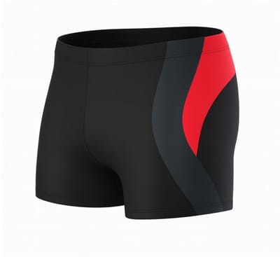 Zwemboxer Olaf Zwart/Rood - Maat XL - Zwemboxer Heren Rood - Swimwearclub