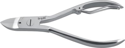 Rojafit Professionele Nageltang - Klein -Rolveer-Gebogen Bek- RVS -10,5 cm.