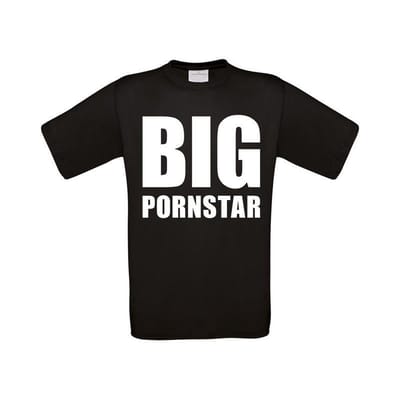 Big Pornstar grote maten t-shirt zwart heren XXXL