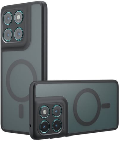 Coverup Hoesje - Geschikt voor Motorola Edge 60 / 60 Fusion Hoesje - Coverup Mat Transparante Back Cover met Camera Cover - MagSafe Compatible - Zwart